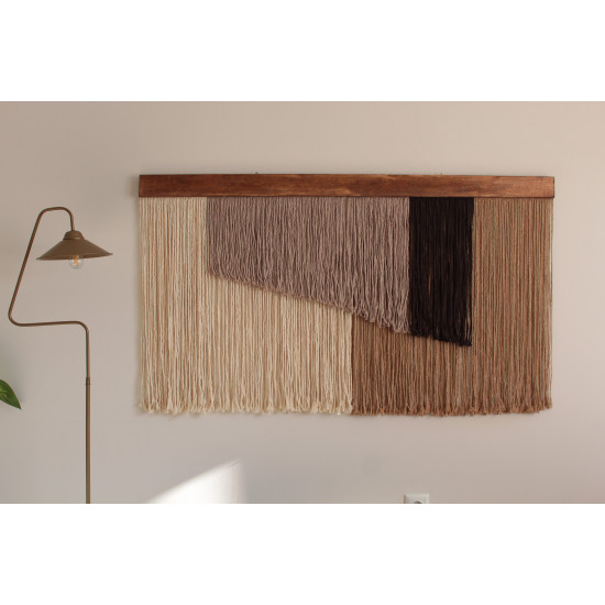 Makrome Modern Duvar Aksesuarı Lineer Sanat