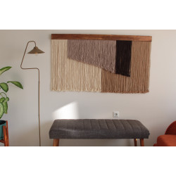 Makrome Modern Duvar Aksesuarı Lineer Sanat