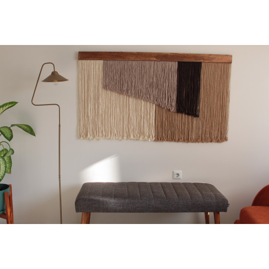 Makrome Modern Duvar Aksesuarı Lineer Sanat