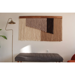 Makrome Modern Duvar Aksesuarı Lineer Sanat