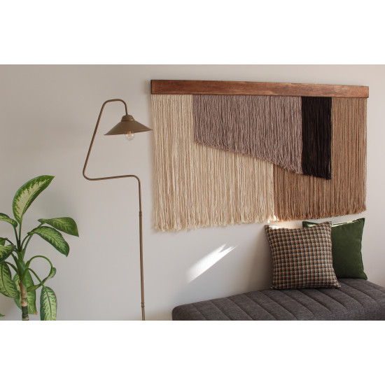 Makrome Modern Duvar Aksesuarı Lineer Sanat