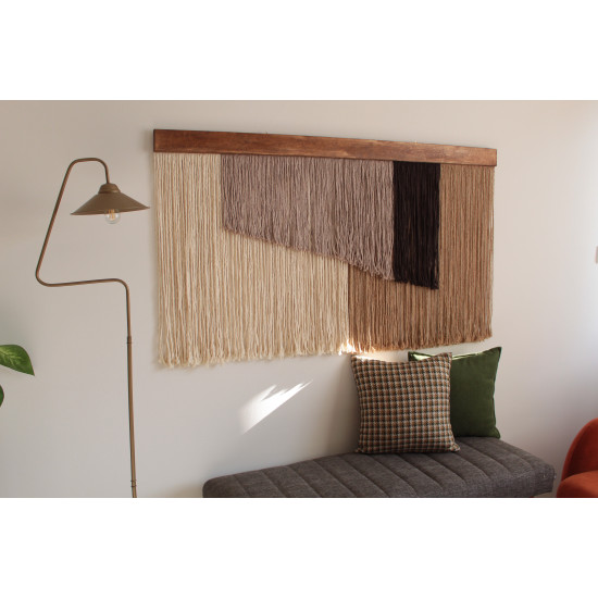 Makrome Modern Duvar Aksesuarı Lineer Sanat