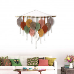 Makrome Duvar Süsü, Makrome Yapraklar Duvar Dekoru