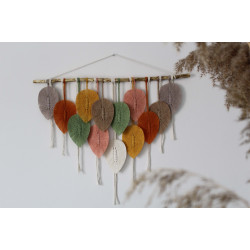 Makrome Duvar Süsü, Makrome Yapraklar Duvar Dekoru